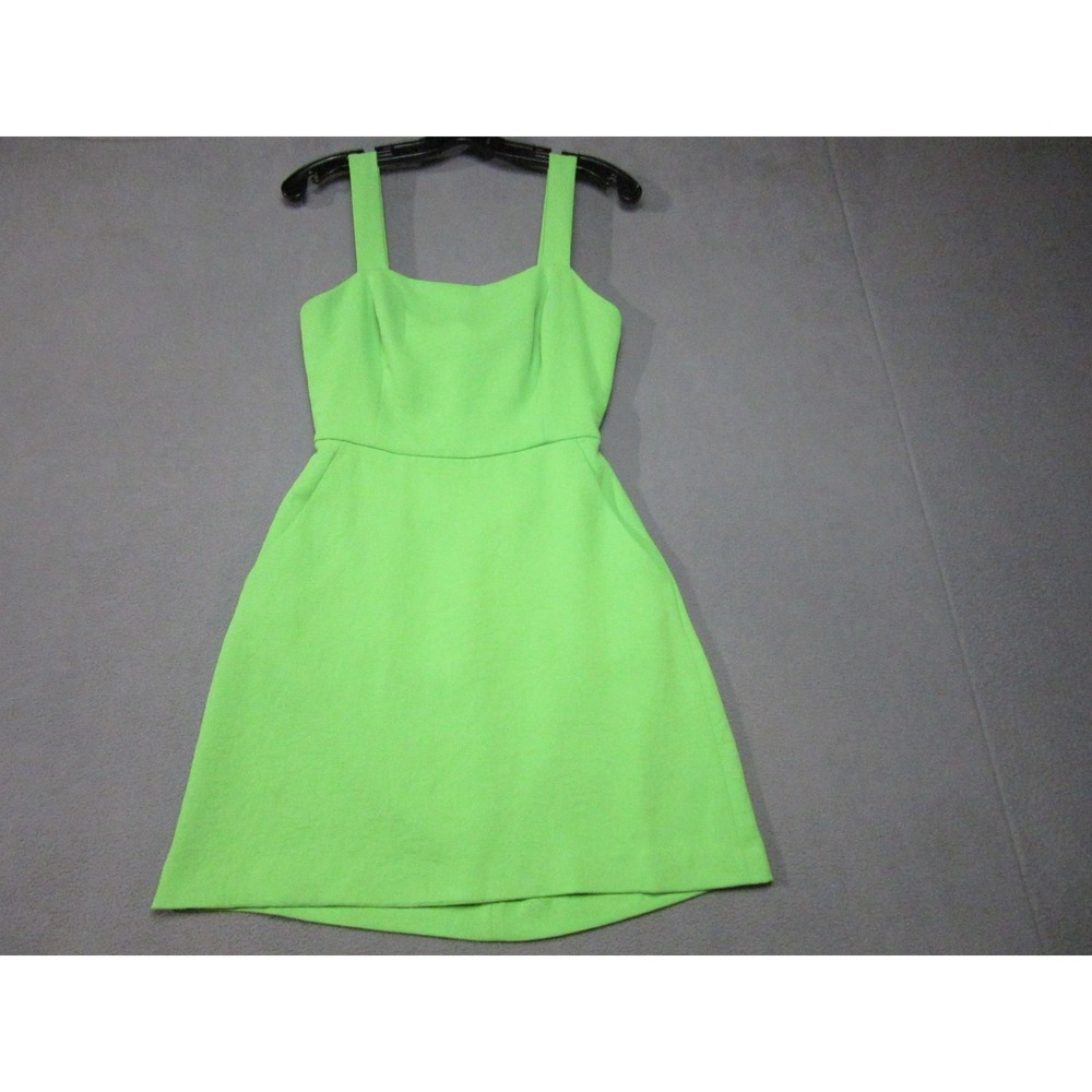 Wilfred Mini Dress Womens 2 Lime Green Excellent Square Neck Cut Out Aritzia